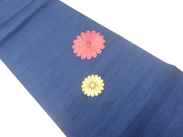 JAPANESE KIMONO / NAGOYA OBI / EMBROIDERY / KIKU 